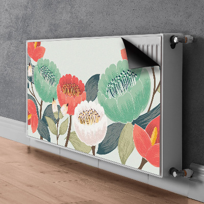 Magnetisk radiatorkåpa Vårblommor