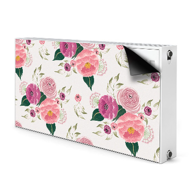 Magnetisk radiatorkåpa Rosa blommor