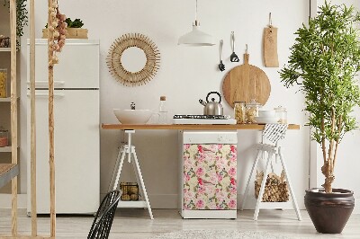 Dekorativ diskmaskinsmagnet Fåglar och blommor