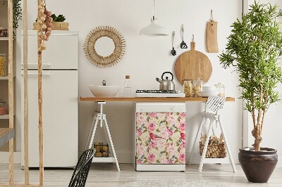 Dekorativ diskmaskinsmagnet Fåglar och blommor