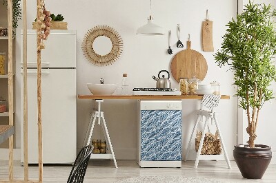 Dekorativ magnet för diskmaskin Blå löv