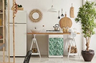 Dekorativ magnet för diskmaskin Målade blad