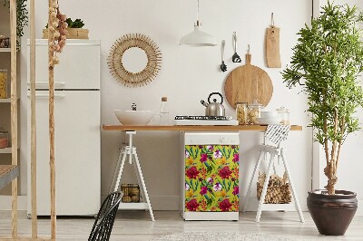 Magnetisk diskmaskinskåpa Målad trädgård