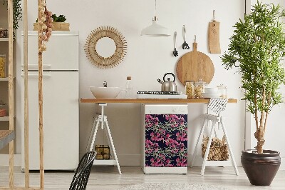 Magnetisk diskmaskinsmatta Akvarell blommor
