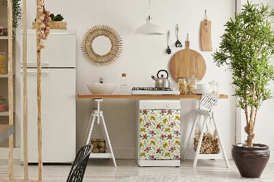 Magnetisk diskmaskinsmatta Akvarell blommor