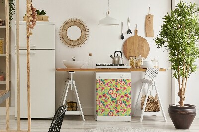 Magnetmatta för diskmaskin Färgglada blommor