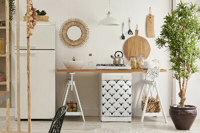 Magnet för diskmaskin Svart rådjur mönster
