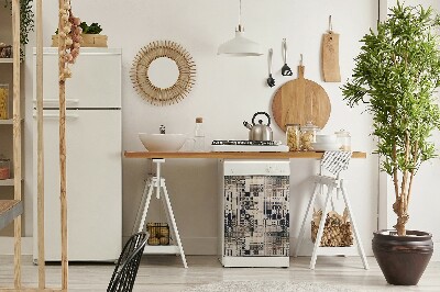 Magnet diskmaskinsmatta Kakel i Boho stil