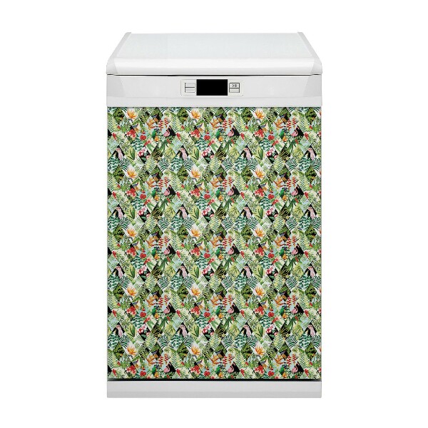 Magnet för diskmaskin Blommor och fåglar