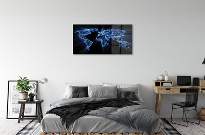 Akrylglas bild Blå karta