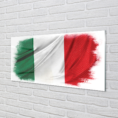 Tavla plexiglas Italien flagga