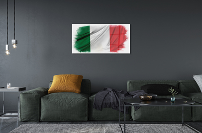 Tavla plexiglas Italien flagga