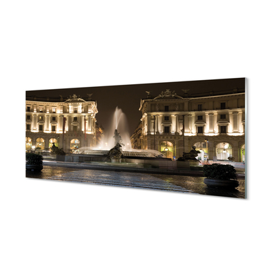 Akrylglas bild Rom Fountain square på natten