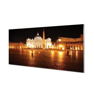 Akryltavla Rom Basilica square på natten