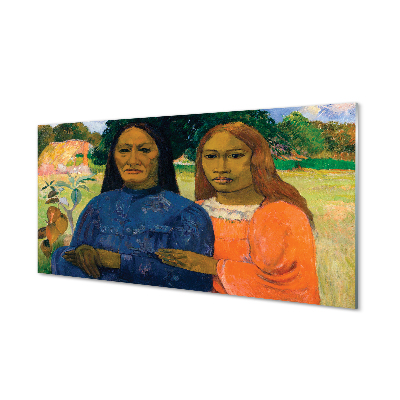 Tavla plexiglas Två kvinnor - Paul Gauguin