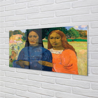 Tavla plexiglas Två kvinnor - Paul Gauguin