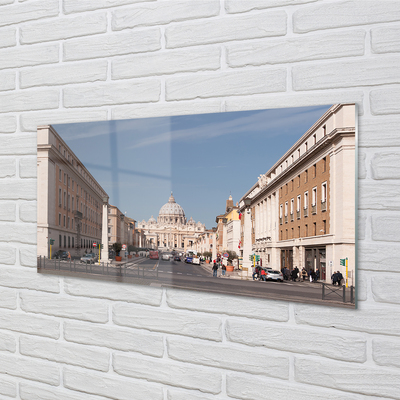 Tavla plexiglas Roms katedral byggnader gator