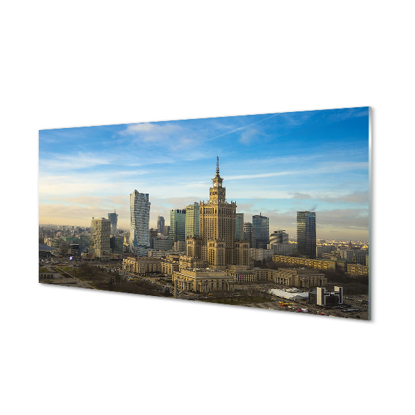 Akrylglas bild Warszawa Panorama av skyskrapor