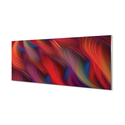 Plexiglas tavla Färgglada randiga fraktaler