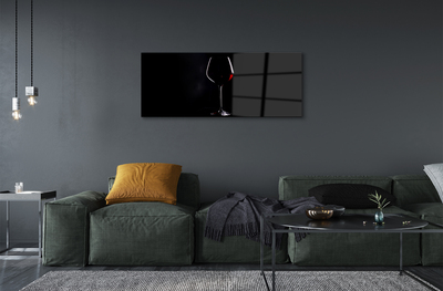 Akrylglas bild Svart bakgrundsglas med vin