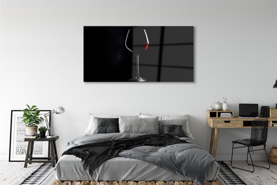 Akrylglas bild Svart bakgrundsglas med vin