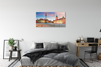 Akrylglas bild Warszawa Soluppgång gamla stan