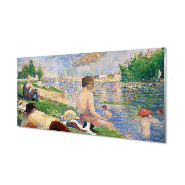 Bild på akrylglas Slutstudie för badgäster i Asnieres - Georges Seurat