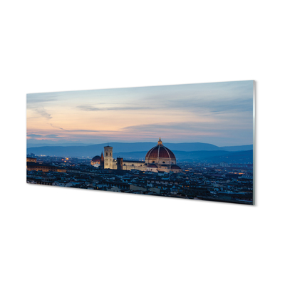 Akryltavla Italien katedral panorama natt