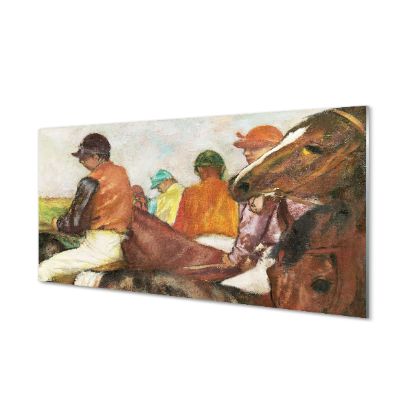 Plexiglas tavla Jockeys - Edgar Degas