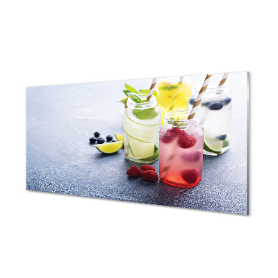 Tavla plexiglas Hallon lime citron cocktail