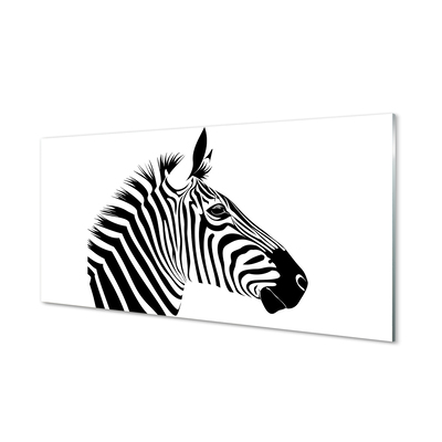 Tavla plexiglas Zebra illustration