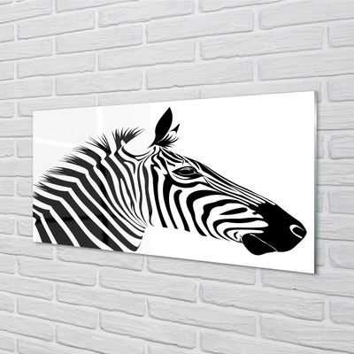 Tavla plexiglas Zebra illustration