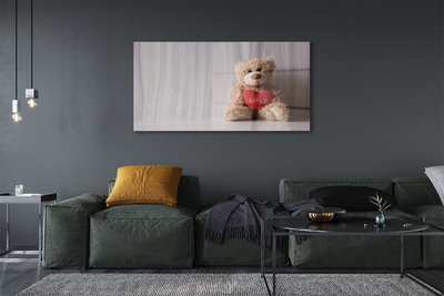 Akrylglas bild Teddybjörnshjärta