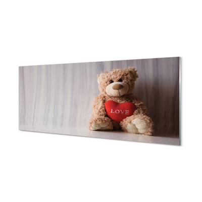 Akrylglas bild Teddybjörnshjärta