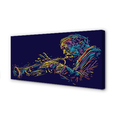 Bild canvas Trumpet man