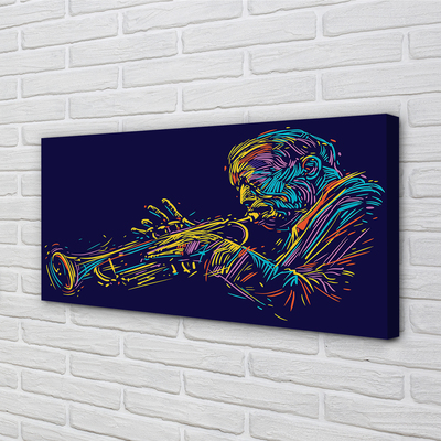 Bild canvas Trumpet man