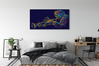 Bild canvas Trumpet man