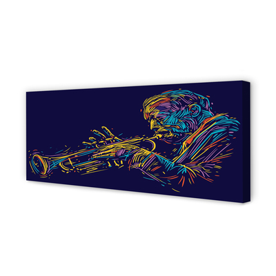 Bild canvas Trumpet man