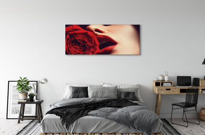 Fototryck canvas Rose kvinna läppar