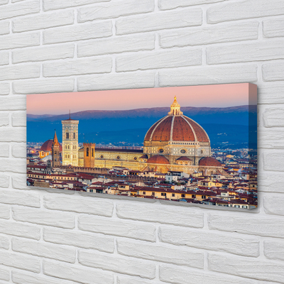 Bild på canvas Italien katedral panorama natt