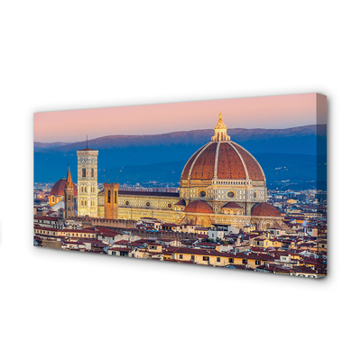 Bild på canvas Italien katedral panorama natt