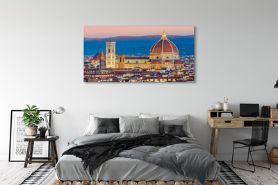 Bild på canvas Italien katedral panorama natt