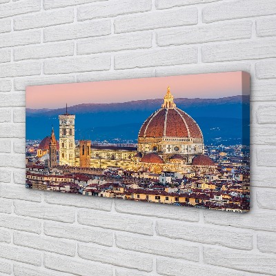 Bild på canvas Italien katedral panorama natt