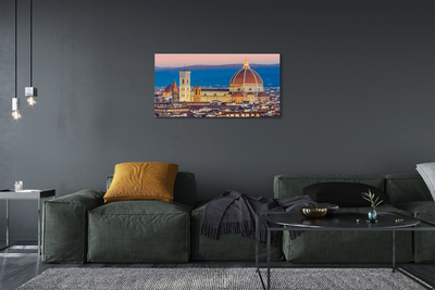 Bild på canvas Italien katedral panorama natt