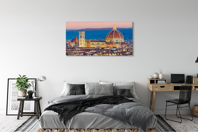 Bild på canvas Italien katedral panorama natt