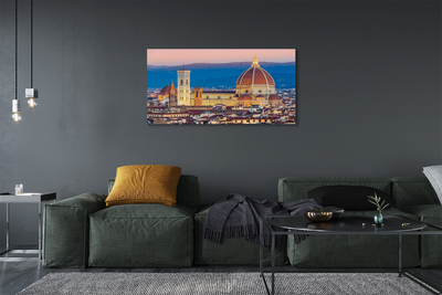 Bild på canvas Italien katedral panorama natt