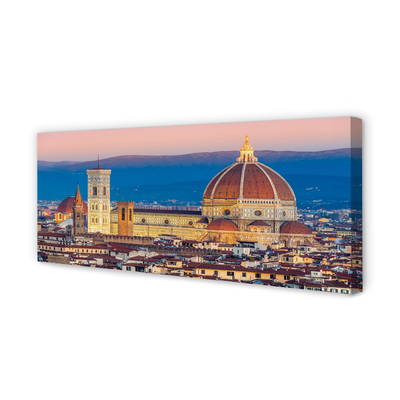 Bild på canvas Italien katedral panorama natt