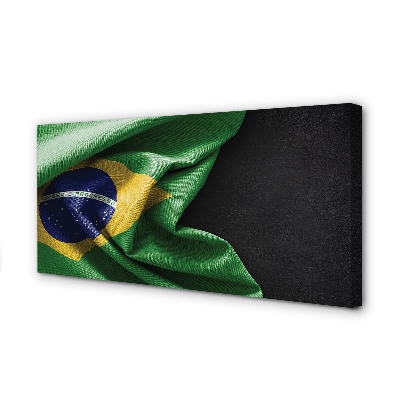 Canvastavla foto Brasilien flagga