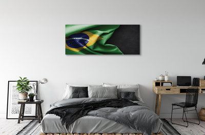 Canvastavla foto Brasilien flagga