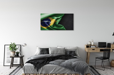 Canvastavla foto Brasilien flagga